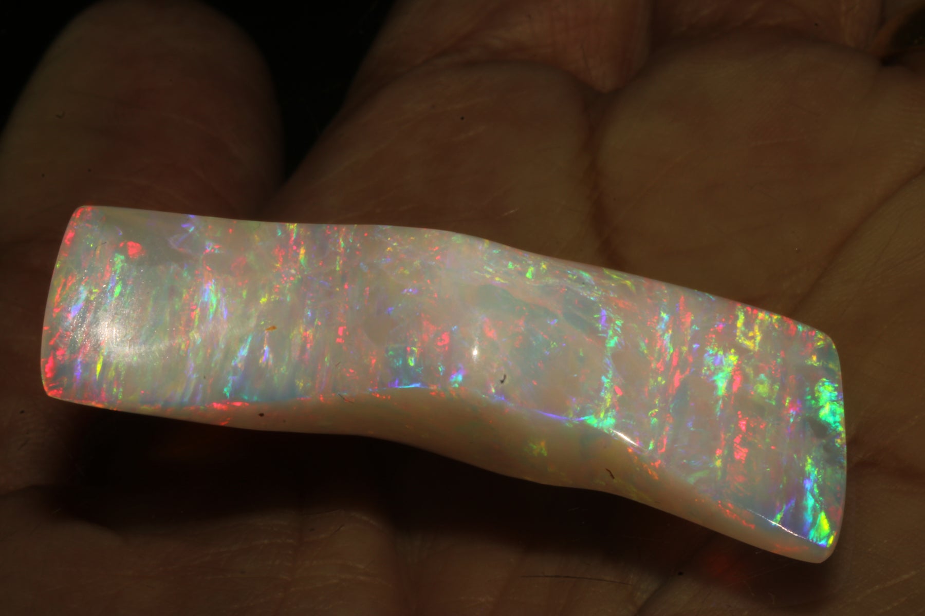 White Brazilian Opal – Free-Form Cut