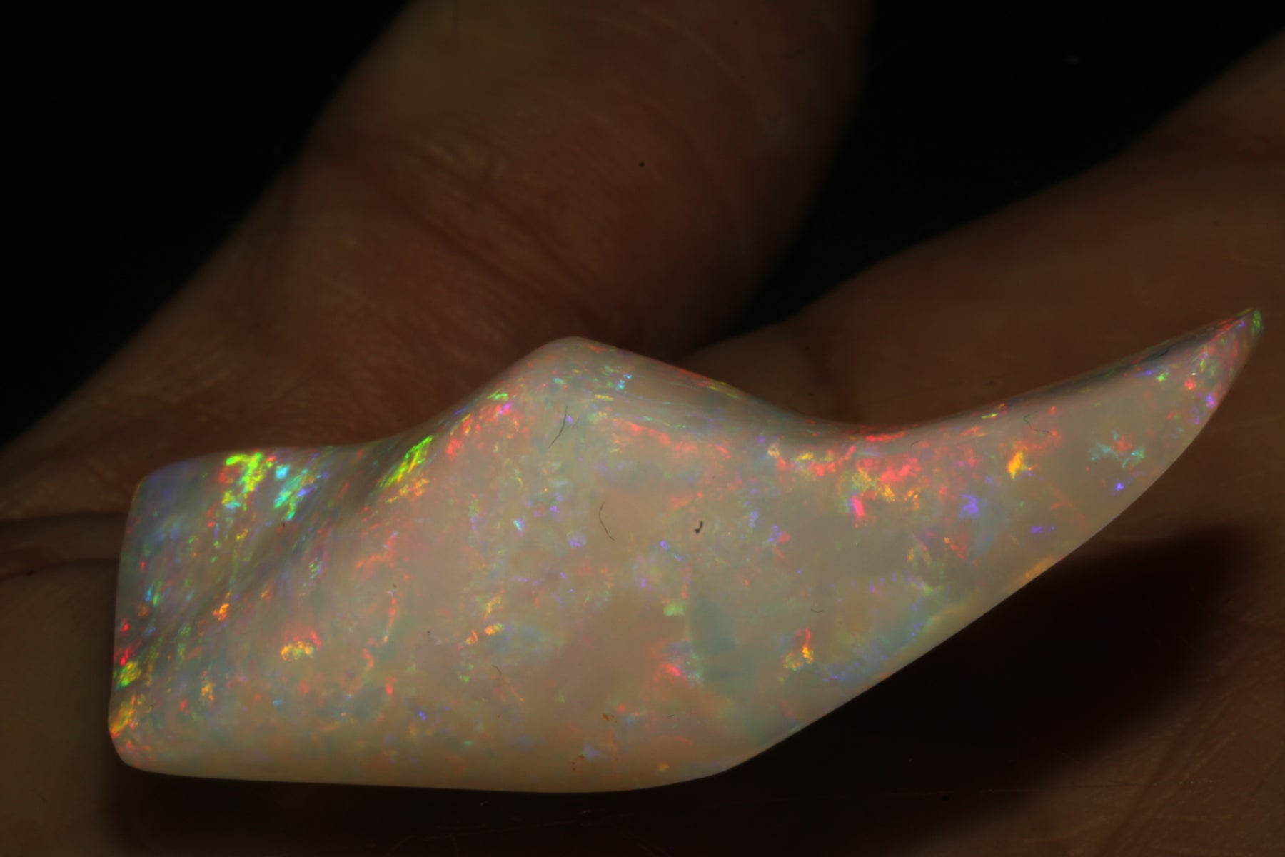 White Brazilian Opal – Free-Form Cut